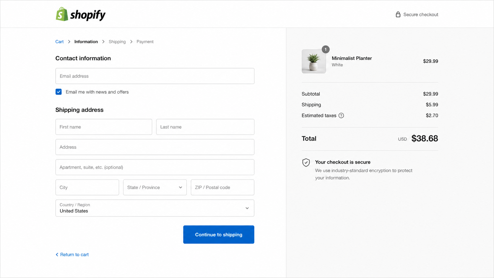 Simplify the Checkout Process