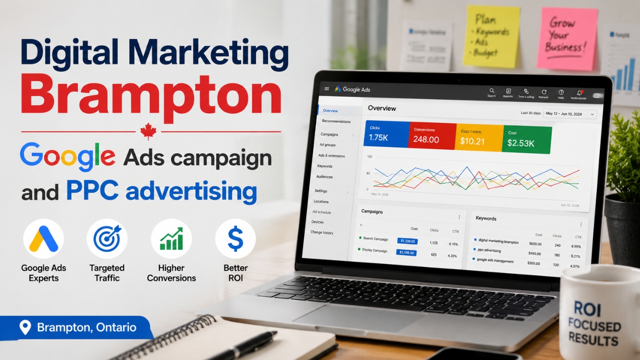 Digital Marketing Brampton Google Ads campaign and PPC advertising